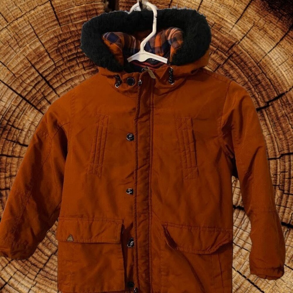 Solocote Boy's Plaid Coat with Hood